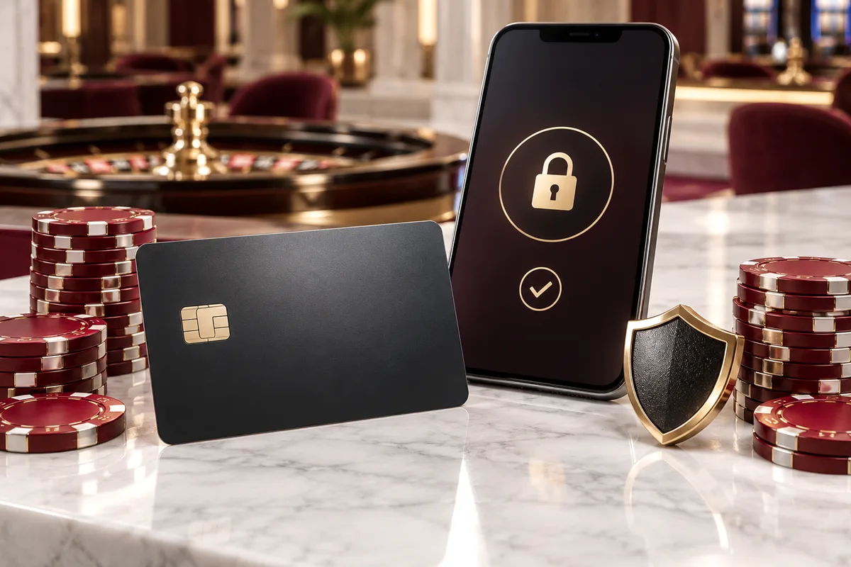 Eurogold platby v EUR – karta telefón bezpečnostný štít a casino žetóny